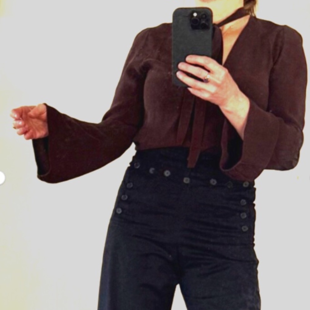 Veronique Branquinho Brown Silk Blouse